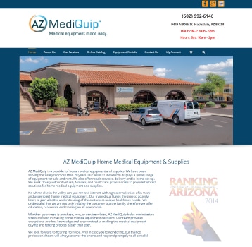 Web Design az mediquip