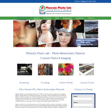 Affordable Web Design AZ phoenix photo lab